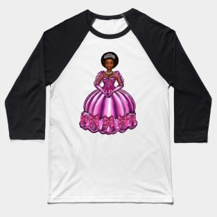 Princess -  Black Afro Princess in purple  vii ! beautiful  black girl with Afro hair, brown eyes and dark brown skin. Hair love ! Baseball T-Shirt